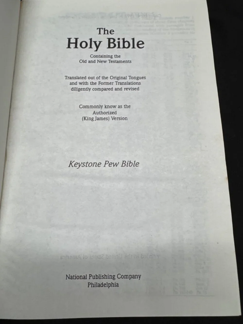 Holy Bible King James Version Keystone Pew Edition Red Hardcover 1978 National P